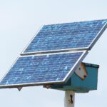 Pannelli solari sporchi e danneggiati, simbolo della necessità di manutenzione annuale.