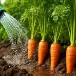 Irrigazione delle carote in fase di crescita: la quantità d’acqua che previene difetti e ristagni