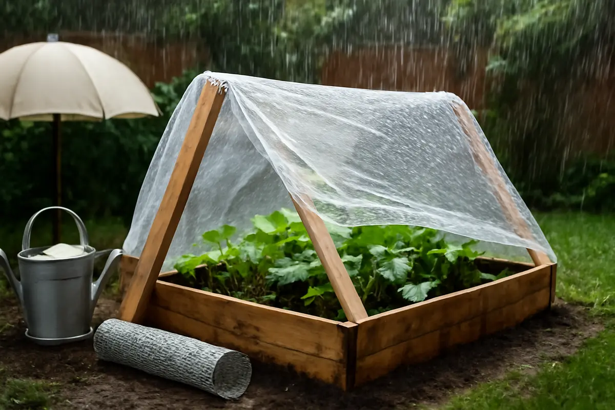 Come creare ripari temporanei per l’orto durante i temporali? Pratiche veloci e materiali che hai già in casa